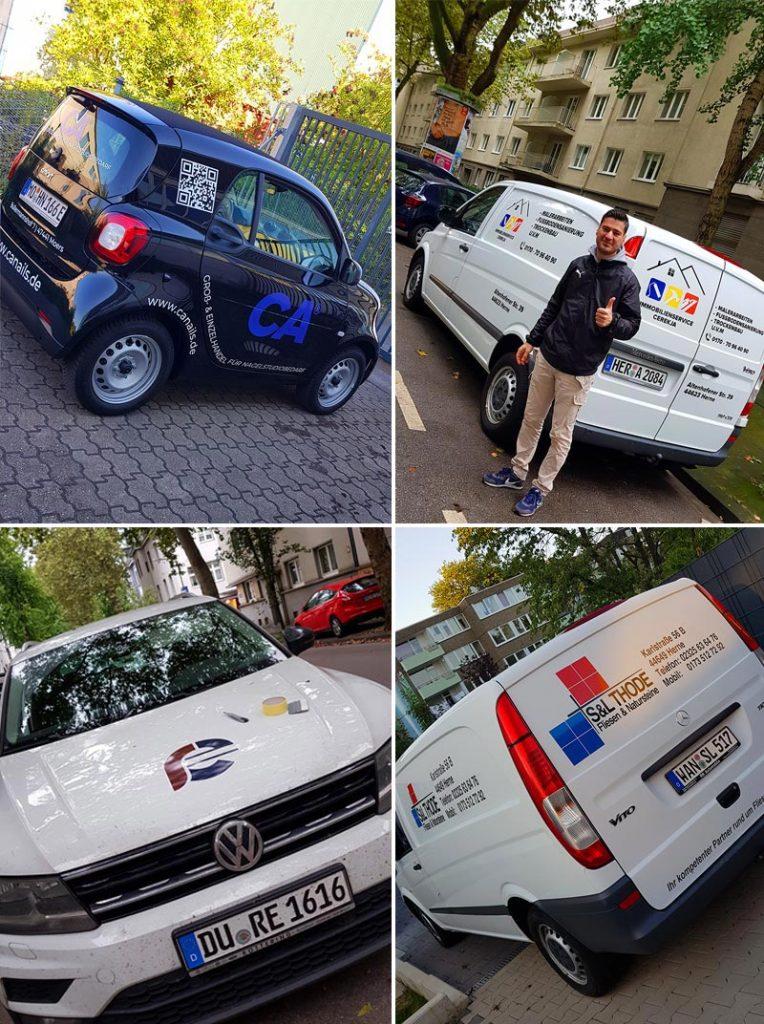 Fahrzeugbeschriftung Dinslaken-Duisburg-Essen-Dortmund-Duesseldorf-Oberhausen-Bochum